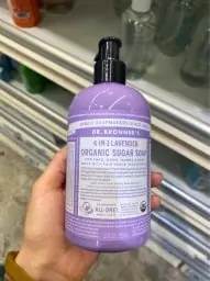 Dr Dr Bronner's Savon Liquide au Sucre Bio - Senteur Lavande Flacon Pompe - 355 ml