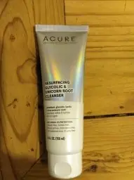Acure Acure Crème Nettoyante Resurfaçante Glycolique & Racine de Licorne pour le Visage - 118 ml