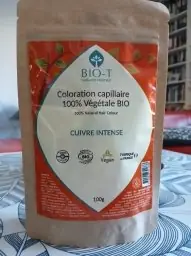 Bio-T Bio-T Coloration Capillaire 100% Végétale Bio - Cuivre Intense - 100 g