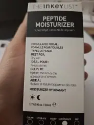 The The Inkey List Soin Hydratant Raffermissant aux Peptides - 50 ml