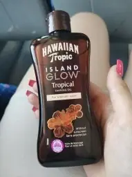 Hawaiian Hawaiian Tropic Island Glow Tropical Tanning Oil - Pas de Protection, pour Bronzage Doré