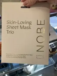 NOBE NOBE Nobe Sheet Mask Trio – Lot de 3 Masques Faciaux pour Femme, Équilibrant, Revitalisant, Hydratant, Soin Nordique de la Peau pour tous les Types de Peau