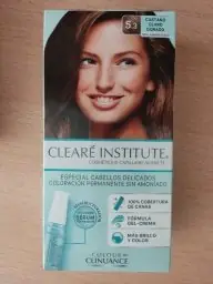 Clearé Clearé Institute Colour clinuance. Coloration Permanente Cheveux délicats. 5.3 Châtain Clair Doré, Coloration Permanente sans Ammoniaque, Plus d'Éclat, Couleur Intense, Couverture Cheveux Blanc à 100%